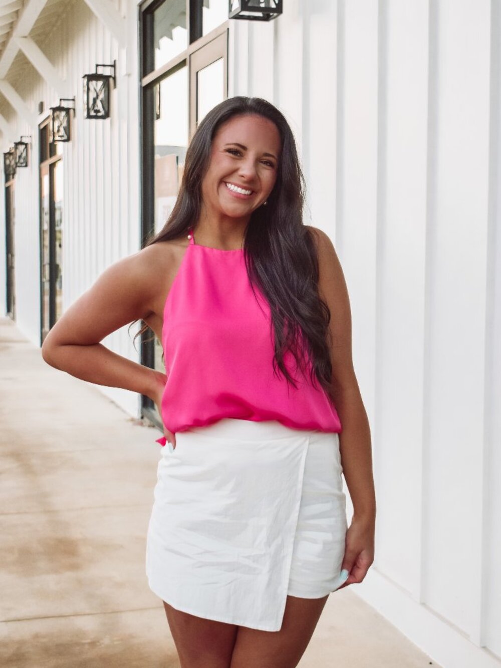 Pearl Cami Top - Hot Pink